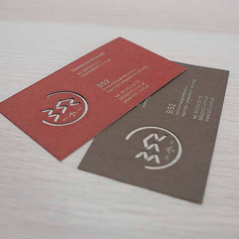 cut and engraved business cards