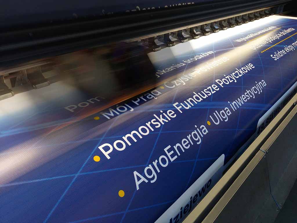 banery reklamowe Gdańsk Trójmiasto druk banerów drukarnia wielkoformatowa / advertising banners Poland banner printing large format printing house / Werbebanner Polen Bannerdruck Großformatdruckerei
