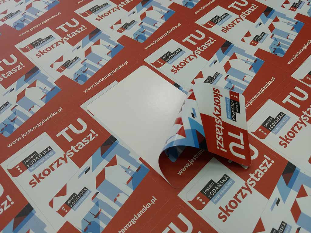 naklejki dwustronne druk naklejek dwustronnych Gdańsk / double-sided stickers double-sided sticker printing Poland / doppelseitige Aufkleber doppelseitiger Aufkleberdruck Polen