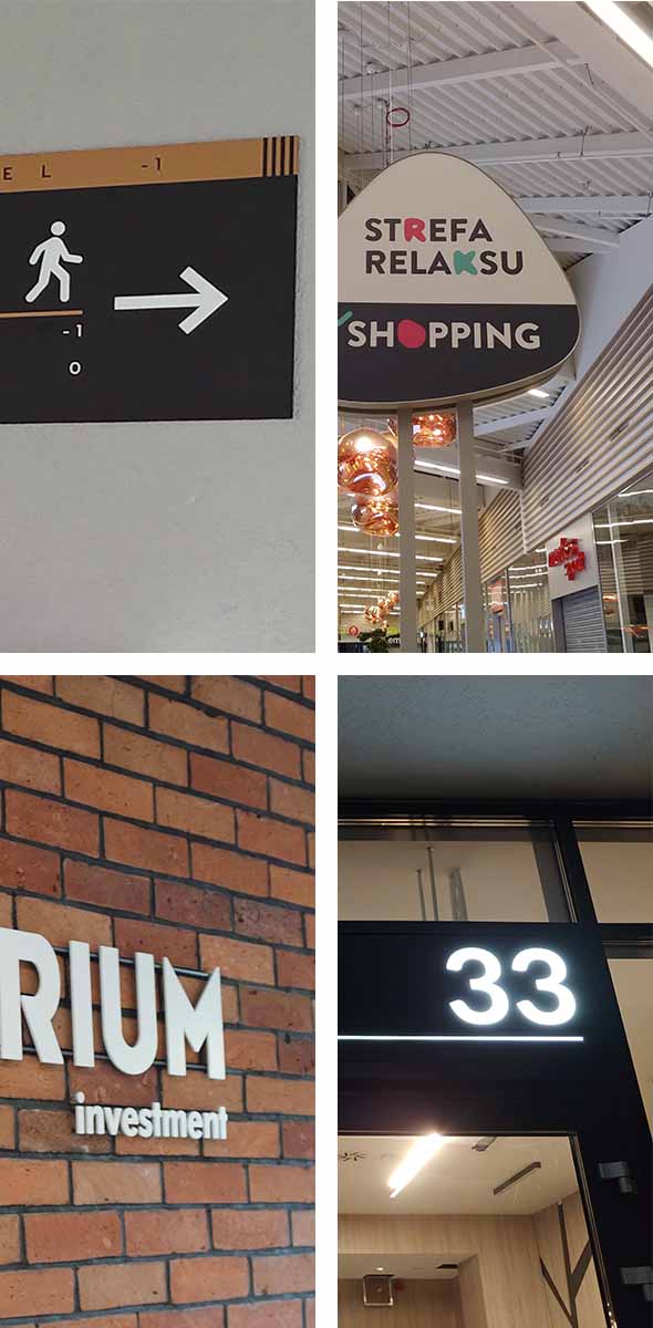 oznakowanie przestrzeni publicznych Gdańsk / public spaces signage Poland / Markierung öffentlicher Räume Polen