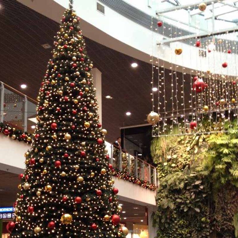 installation of Christmas decorations