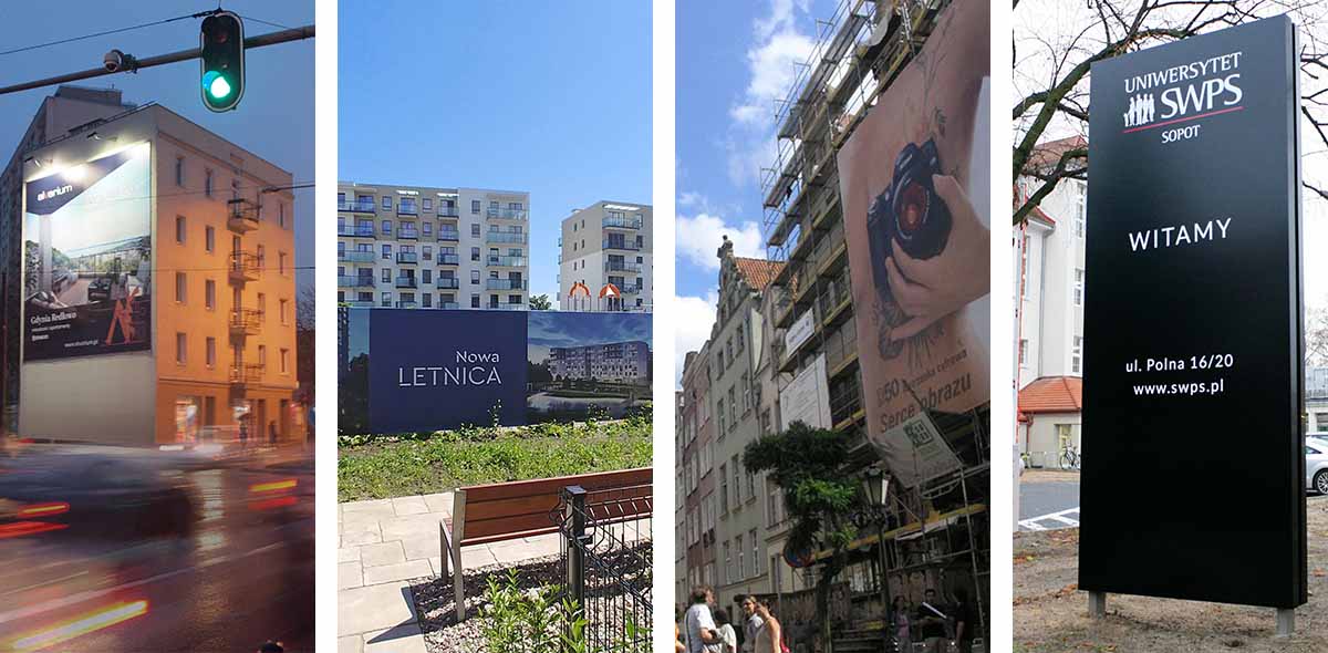 reklama zewnętrzna Gdańsk outdoor Trójmiasto / outdoor advertising Gdansk Tri-City Poland / Außenwerbung Danzig Dreistadt Polen
